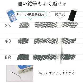 アーチ消しゴム小学生学習用100(5色組) サクラクレパス