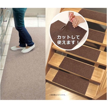 洗える吸着マット ブラウン 大島屋