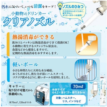 小動物のドリンカー クリアノズル ドギーマン