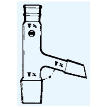 分留管ト字形60° 枝管15 4065シリーズ 日本理化学器械(NRK)