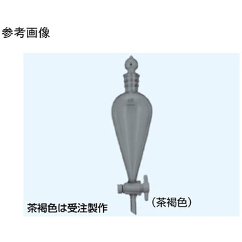 分液ロート スキーブ型(PTFE コック)茶 1002シリーズ 日本理化学器械(NRK)