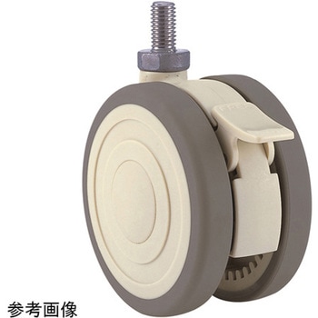双輪キャスター Φ100 自在 ストッパー付 ネジ式 ステンレス仕様 SUS-TEシリーズ 東海キャスター