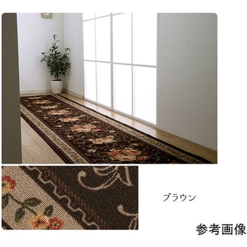 廊下敷き マット 花柄 エレガンス 撥水 イケヒコ・コーポレーション