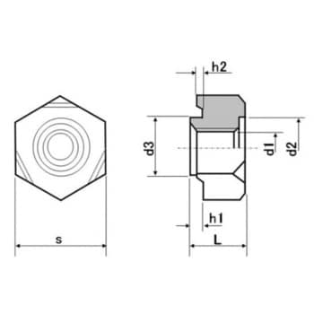 六角溶接ナット DIN ボサード ウェルドナット(溶接ナット) 【通販