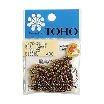 LLB-221-PC 特大ビーズ 糸通しビーズ 外径約4mm 0.5m入り LLBシリーズ TOHO(トーホー) 69478906