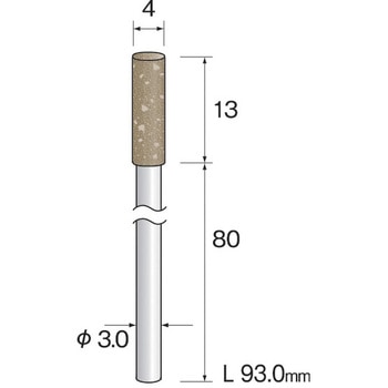 ロングシャフトゴム砥石 ミニター 軸付砥石 【通販モノタロウ】