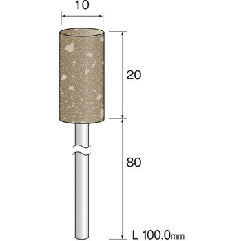 ロングシャフトゴム砥石 ミニター 軸付砥石 【通販モノタロウ】