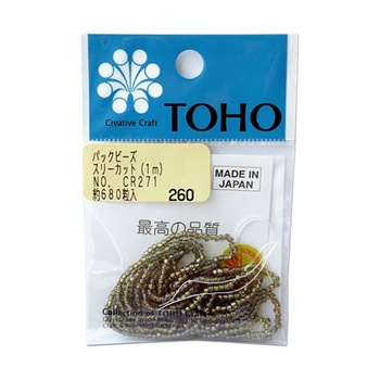 MSB-CR271-PC スリーカットビーズ 糸通しビーズ 外径約2.2mm 1m入り MSB-CRシリーズ TOHO(トーホー) 69481670