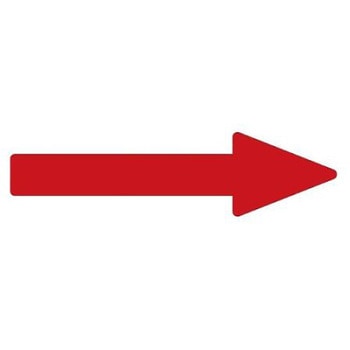 配管方向指示ステッカー(10枚)55x200mm EA983Mシリーズ エスコ