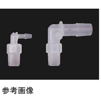 PP 1/8-27NPTオスネジ付きL型アダプター アイシス