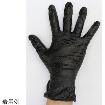 ブラックPVC厚手グローブ 50枚×24箱入 HDLシリーズ アズワン