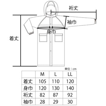 防水サイクルベンチレインコート 04000466シリーズ 丸十コーポレーション