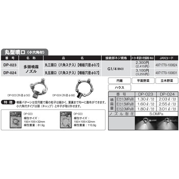 霧状噴口 丸五頭口 工進