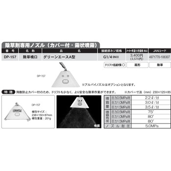 カバー付き泡状除草剤噴口 グリーンエースA型 工進