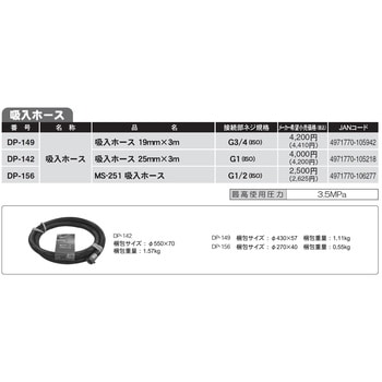動力噴霧機用吸入ホース 工進
