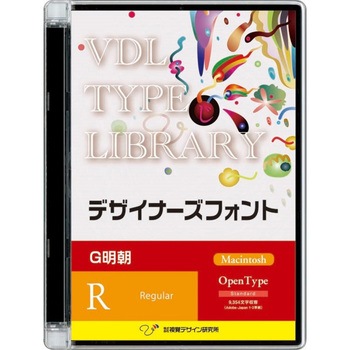 VDL TYPE LIBRARY デザイナーズフォント Macintosh版 Open Type G明朝 Regular 視覚デザイン研究所