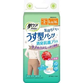 肌ケア アクティ うす型パンツ消臭抗菌プラス 日本製紙クレシア 