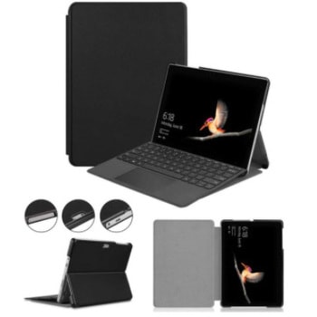 Surface Go2対応 手帳型レザーケース ブラック エムディーエス