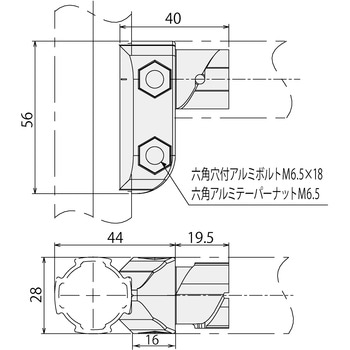 マルチコネクタロングインナー型アルミボルト SUS(エスユーエス)