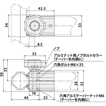 マルチコネクタアウター(ノブボルト) SUS(エスユーエス)