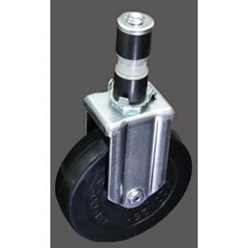 Φ100フレームキャスターN 固定 ゴム車輪 - SUS(エスユーエス)