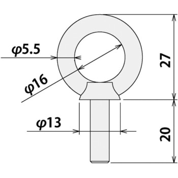 ロングアイボルトM6x20(ステンレス) SUS(エスユーエス)