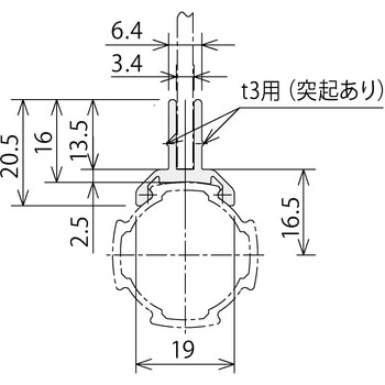 GFパネルホールド(t3用) 定尺2000mm SUS(エスユーエス)
