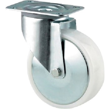 プレート式キャスター ALPHA(ナイロン車) 自在車 スレットガード付 テンテキャスター