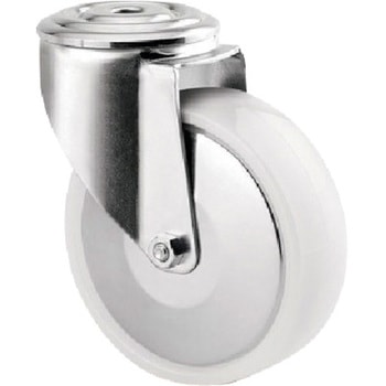 ボルト穴式キャスター ALPHA(ナイロン車) 自在車 スレットガード付 テンテキャスター