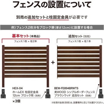 美WOODシンプルボーダーフェンス 基本セット タカショー