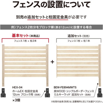 美WOODシンプルボーダーフェンス 基本セット タカショー