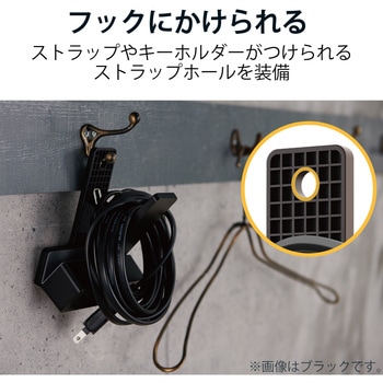 延長コード 電源タップ コンセント 2P 3個口 クリップタイプ 雷サージ ホコリシャッター付 エレコム