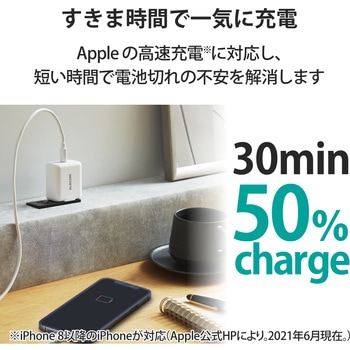 スマホ充電器 AC充電器 タイプC×1ポート 小型 軽量 PD 20W USBコンセント iPhone エレコム