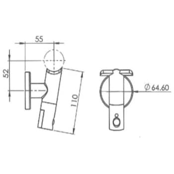 手すり用ブラケット 横受導光ブラケット K9(駒谷)