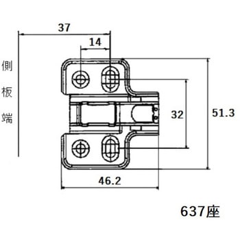 ワンタッチスライド丁番 40mmカップ K9(駒谷)