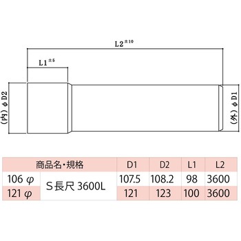 ステンレス煙突 長尺3600L 1本 HOJO 【通販モノタロウ】 ステンレス煙突 長尺3600L 1本 HOJO 【通販モノタロウ】
