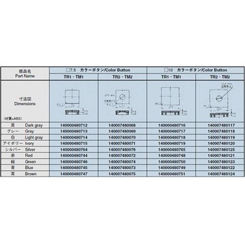照光式押しボタンスイッチ角7.5ボタン - ニデックコンポーネンツ(旧：日本電産コパル電子)