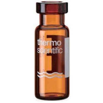 クリンプバイアル(ND11)褐色 ラベル付 2mL 6ACV11-2シリーズ Thermo Fisher Scientific