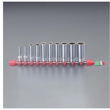 3/8"DR/ 7-22mm[10個組]ディープソケットセット 12角 エスコ