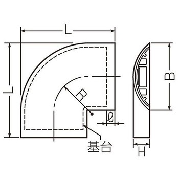 40mm ワゴンモールコーナー 薄形/ベージュ エスコ