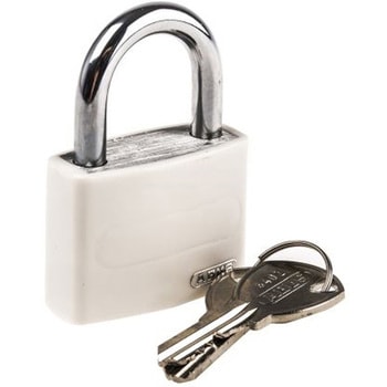 Abus 安全用南京錠 パドロック アルミ、スチール 白 ABUS