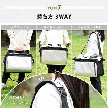 2Lペットボトルが立てて8本入る クーラーバッグ 最強 保温 保冷 大容量 35L YAMAZEN(山善)