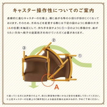 全脚キャスター・ハンドル付チェア 貞苅椅子製作所