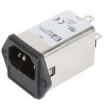 IECインレット 1ヒューズ ネジ 6A 264 V ac XP POWER