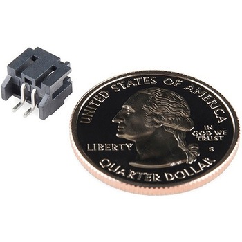 JST Right-Angle Connector - SMD 2-Pin Black SPARKFUN