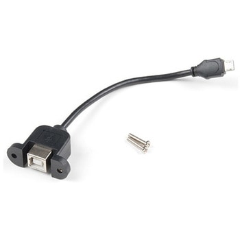 Panel Mount USB-B to Micro-B Cable - 6" SPARKFUN