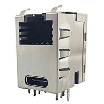 RJ45 モジュラーコネクタ メス RJ45コネクタ PCBマウント Cat5e AMPHENOL