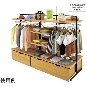 SF中央両面タイプ W90/W120×H150 ブラック 2連結セット アズワン