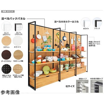 SF中央両面タイプ W90/W120×H150 ブラック 2連結セット アズワン