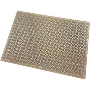 SMD&DIP共用ユニバーサル基板 両面、ガラスコンポジット、71.12×45.72mm サンハヤト
